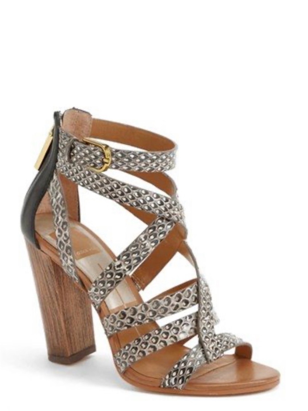Dolce Vita Snakeskin Block Heel Sandals Size 8